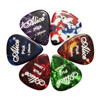 6Pcs Celluloid Guitar Picks Mediator Thickness 0.46 0.71 0.81 0.96 MM - Color Random Universal For All Guitar