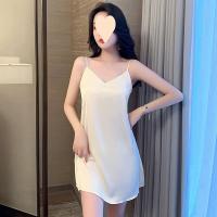 Silk ghtdress ice silk womens summer th sexy spenders 22 years new silk jamas summer lounge --SY2381☍卍◑