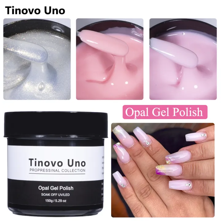 Tinovo Uno 150g Opal Gel Thick Nude Color Semi Permanent Vernis UV  Nailpolish Shimmer Jelly Natural Gellak for Nails | Lazada PH