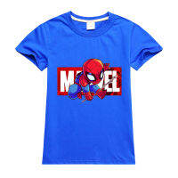 Spidermans ฤดูร้อนเด็กผ้าฝ้าย Tshirt Tshirt Boy S Bottoming เสื้อเด็ก100% Cotton Bottoming เสื้อครึ่งแขน