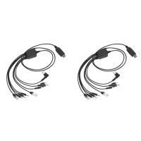 2X 8 in 1 USB Programming Cable Compatible for Walkie Talkie Motorola Kenwood ICOM BAOFENG TYT QYT Radio