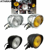 R Vintage ไฟหน้ารถจักรยานยนต์ Highlow Beam Head Light สำหรับ Harley Custom Softail Dyna Cruiser Bobber Chopper Sportster