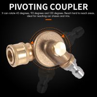 Pivoting Coupler for Pressure Washer Nozzle, Gutter Cleaner Attachment for Gutter Cleaning, 240 Degree, 4500 Psi, 1/4 Inch Quick Connect 7 Different Cleaning Angles