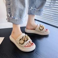 South Korea outside temperament lady sandals the summer of 2022 new flat web celebrity fashion joker anchor cool slippers girls