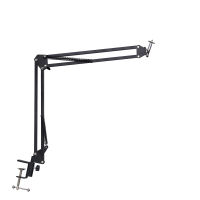 Roreta Desktop Suspension Scissor Arm Tripod Table Mounting Clamp Long arm Stand Selfie stick phone Clip For Xiaomi Huawei