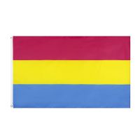 ﹉✑☈ 3Jflag 3x5Fts 90X150cm Omnisexual LGBT Pride Pan Pansexual Flag For Decoration