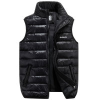 Winter Mens Sleeveless Jacket Big Sizes Black Vest Autumn Casual Warm Thick Coats Male Cotton-Padded Fashion Men Waistcoat Vest