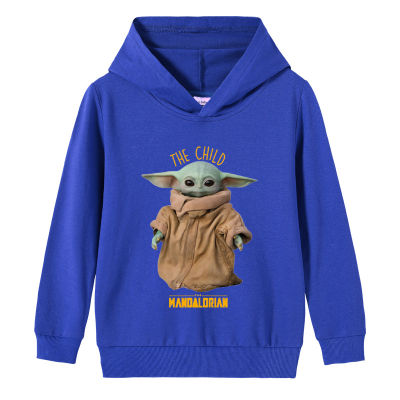 เด็ก Yoda Mandalorian แขนยาวเสื้อผ้าเด็ก Hoody Hoodie สำหรับวัยรุ่นเด็กผู้หญิงฤดูใบไม้ผลิและฤดูใบไม้ร่วงเด็กวัยหัดเดินผ้าฝ้ายการ์ตูน Lesure