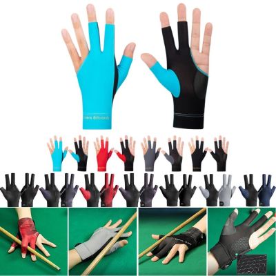 【LZ】✽ஐ☑  1PCS Open Finger Billiard Pool Gloves Breathable Snooker Glove Non Slip Left Hand 3 Finger Glove Training Gloves Accessories