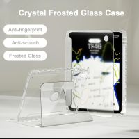 ส่งฟรี เคสไอแพด Crystal Frosted Glass Case เคส หน้าใสขุ่น-หลังใสกริ๊ง Gen10 Gen9 Air5 Air4 Gen8 Gen7 IPad 11 Pro Case หมุน 360° เคสสวยๆ เคสแทบเลต