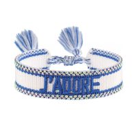 【YF】 Tecido Amizade pulseiras para mulheres Pulseira de corda ajustável trançado Tassel pulseiras Jóias por atacado