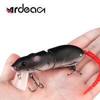 【lz】○  Ardea-Isca de Rato para Pike e Bass Fishing Black Minnow Isca Artificial Dura Crankbait Swimbait Articulado Equipamento de pesca de ratos 15g