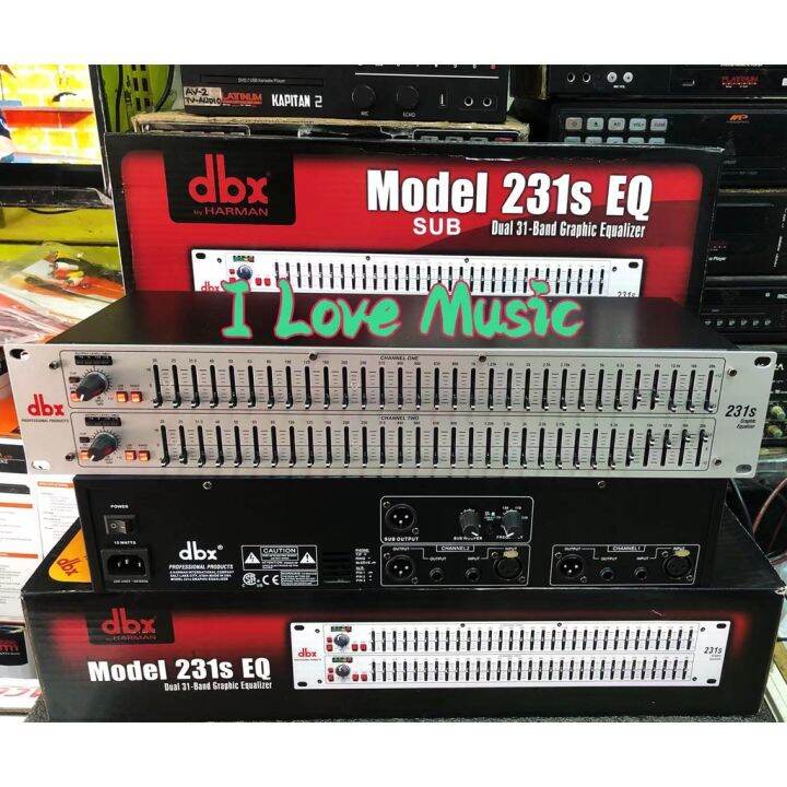 DBX Graphic Equalizer 231S Dual channel 31 band 2series with sub out