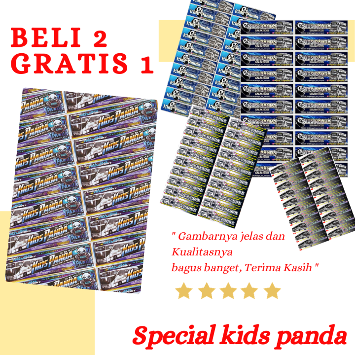 Beli 2 Gratis 1 Stiker Bus Basuri Kids Panda | Lazada Indonesia