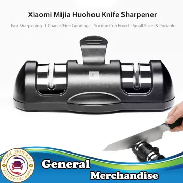 Huohou Mini Knife Sharpener One-handed Sharpening Super Suction Kitchen  Sharpener Tool sharpening stone