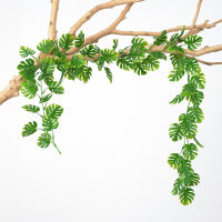 【cw】180cm artificial turtle leaf plant vine decoration artificial flower wreath wedding home wall decoration artificial plant !