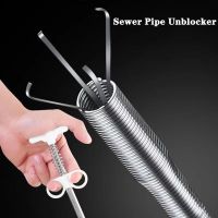 60/90/160cm Sewer Pipe Unblocker Bathroom Hair Sewer Sink Cleaning Tools Snake Spring Pipe Dredging Tool Kitchen Accessories Traps Drains