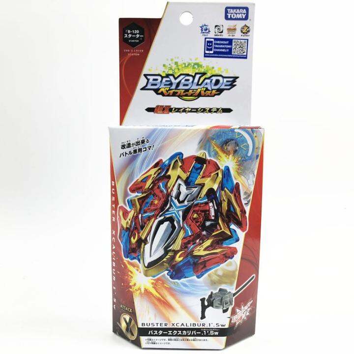 takara-tomy-beyblade-burst-b-120ดาบเริ่มต้น-xcalibur-1-พร้อมปั่นของเล่นด้านบนตี้