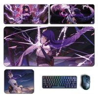 Raiden Shogun Mouse Pad Genshin Impact Mousepad Genshin Keyboard Pad Miko Padding Computer Pad PC Gaming Accessories Desk Mat