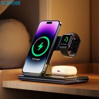 ☈❖ 15W Fast Wireless Charger Stand For iPhone 14 13 12 11 XS XR X 8 3 in 1 Charging Dock Station for Apple Watch 8 7 SE Airpods Pro