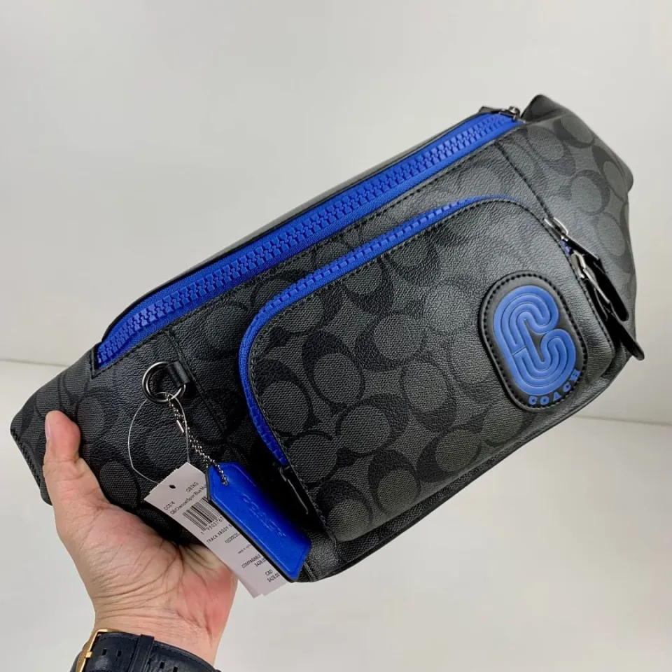 Edge pack in colorblock signature canvas with coach patch Clearance