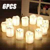 6Pcs Flameless LED Candle Light Bright Simulation Electronic Battery Operated Tea Light Christmas Holiday Wedding Home Decor