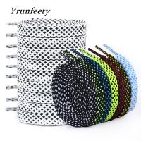 2022 New 39 quot;/47 quot;/55 quot; Two color Flat Shoelaces Fashion Polyester Sneaker Shoe Lace Colors Checkered Hollow Flat Shoelaces 1 Pair