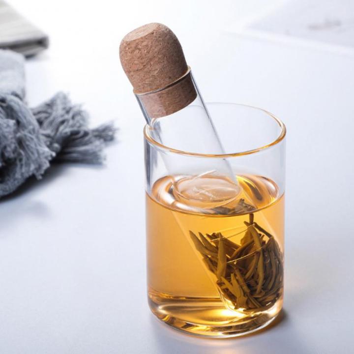 Glass Tea Infuser Tube Tea Strainer For Loose Leaf Tea Reusable Mini  Transparent Glass Infuser Glass Bottle Tea Brewing Strainer