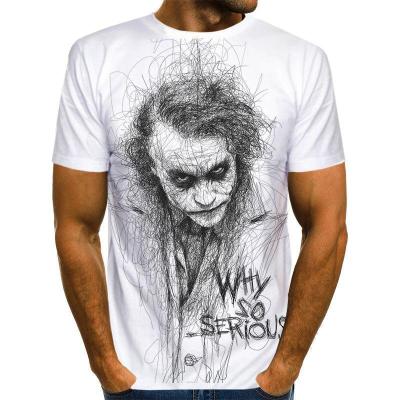 Fashion Clown 3D Print Men/Women T Shirt Summer Joker Face Terror Short Sleeves Casual Round Neck T-Shirts Tops Tees XS-4XL