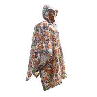 Hoodie Rain Poncho Waterproof Fashion Camouflage Ponchos Portable Windproof Hook and Loop Climbing Accessory Outdoor Accessories