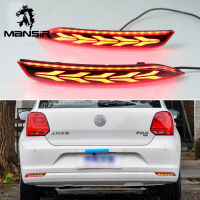 Car LED Rear bumper light Rear Fog Lamp Auto ke Reflector For Volkswagen Polo 2014 2015 2016 2017 2018 Rear Lights Assembly