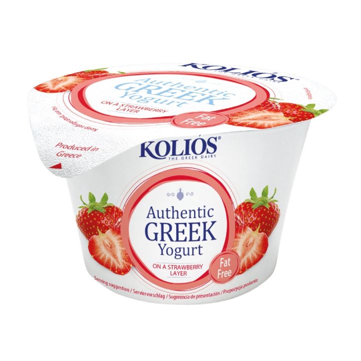 Kolios Authentic Greek Yogurt 0% Strawberry (150g) 