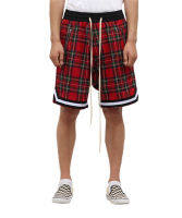 black fog street blackRED big and tall urban clothing sweatpants justin bieber zipper harem summer scottish plaid Shorts