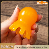 ? boloni แปรงหวีปลาหมึกทำจากเรซินสำหรับนวดหนังศีรษะนวดหนังศีรษะนวดหนังศีรษะเครื่องมือฝังเข็มสปาเพื่อสุขภาพที่บ้านผู้ใหญ่