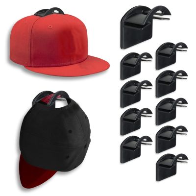 【YF】 10Pcs Hat Holder Sticky Wall Mount Hook For Baseball Cap Casual Storage Box No Drilling Paste Portable Hanger