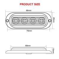 4ชิ้นป้ายด้านข้างรถไฟ LED โคมไฟแต่งบ้านรถบรรทุกรถพ่วงรถตู้รถตัวบ่งชี้ชุดไฟกันน้ำอเนกประสงค์12V-24V