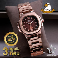 GRAND EAGLE นาฬิกาข้อมือผู้หญิง สายสแตนเลส รุ่น AE8014L – PINKGOLD/BROWN