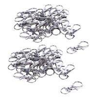 40Pcs Metal Lobster Trigger Swivel Clasp Hooks Clip Buckle Jewellery Making Arts Crafts Key Ring Keychain 35mm