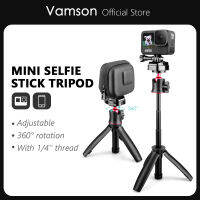 Vamson สำหรับไปโปร11มินิ S Elfie ติดขาตั้งกล้องโต๊ะยืนสำหรับ Gopro ฮีโร่10 9 8 7 6กับหัวบอลยืดจับ Monopods