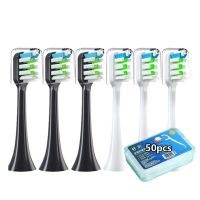 ۞☇♤ 6PCS Replacement Brush Heads for SOOCAS X3/X3U/X5 Sonic Electric Toothbrush DuPont Soft Suitable Bristle Nozzles with Floss