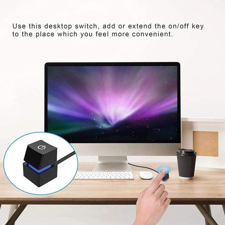 Computer Switch Extender On/Off PC Power Button Switch Portable Cord ...