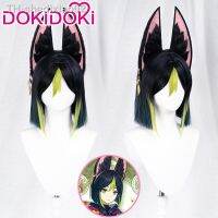 ஐ IN STOCK Tighnari Wig Game Genshin DokiDoki Hair Dendro Sumeru Elastic Ear