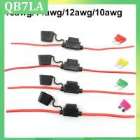 QB7LA Shop Waterproof Mini Small Medium Auto Fuse Holder 16/14/12/10AWG Car Blade Fuse wire cable 10A 20A 30A 50A fuse Power Socket