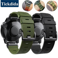 QuickFit 26มม. 22มม. สำหรับ Garmin Fenix 7X 7 Pro 6 6X 5 5X สายไนลอนถัก TACTIX DELTAMk2 G1 Epix Gen 2สร้อยข้อมือ