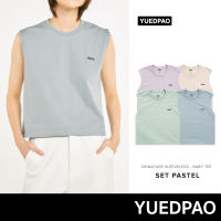 Yuedpao (ใหม่ล่าสุด!!)  ผ้าหนาทรงสวย ยับยากรีดง่าย รับประกันไม่ย้วย 2 ปี Signature Crop Sleeveless Set Pastel