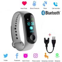 M3 Bluetooth Smart Band Bracelet ผู้ชายอัตราการเต้นของหัวใจ หน้าจอ ความดันโลหิต สายรัดข้อมือผู้หญิง Android Smartwatch 2023 Watch fit Gift