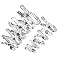 Stainless Steel Washing Clothes Pegs Drying Hanger Windproof Clips Laundry Hanging Pins Sheet Quilt Holders Household Clothespin Clothes Hangers Pegs