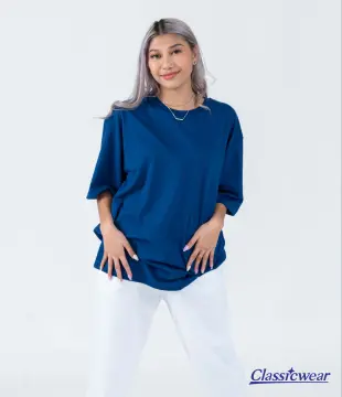 Plus Size Royal Blue Oversized T-Shirt