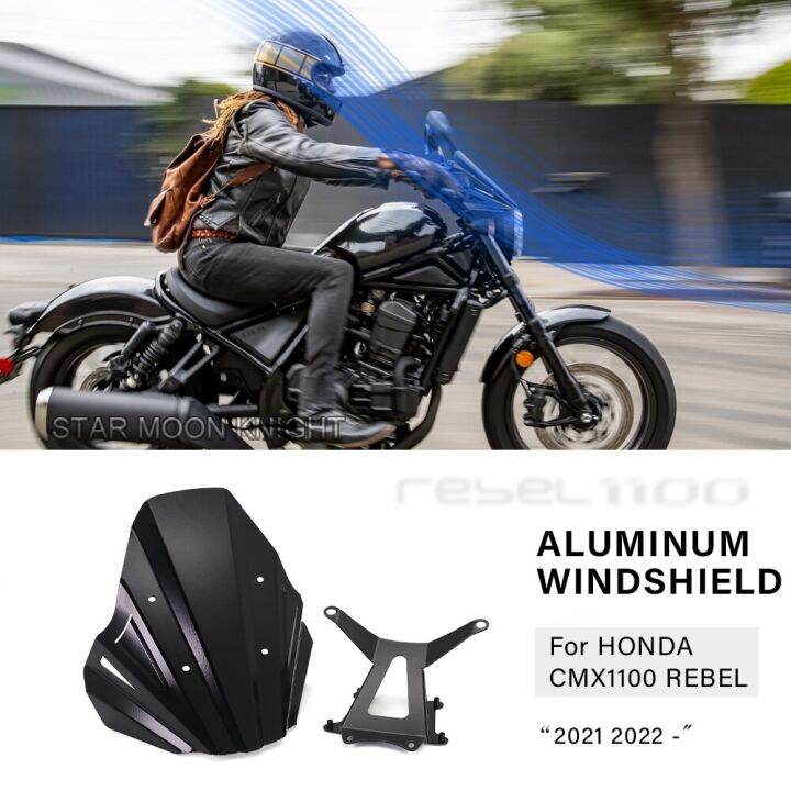 Motorcycle Windshield For HONDA CMX 1100 CMX1100 REBEL 2021 2022 Accessories Windscreen Fairing Aluminum Wind Shield Deflector I3791107447