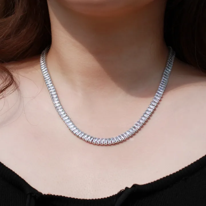 sequito-bling-bling-rectangle-cubic-zirconia-silver-plated-women-fashion-classic-choker-necklace-simple-neck-jewelry-sn023